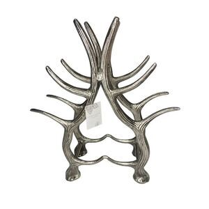 Evergreen Grove Metal Deer Antler Wine Rack Bottle Holder Rustic Decor Western